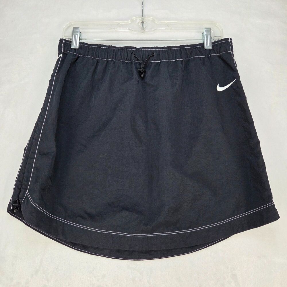 Nike Women’s Black Athletic‎ Skirt Nylon Drawstring Waist Size M Golf Tennis